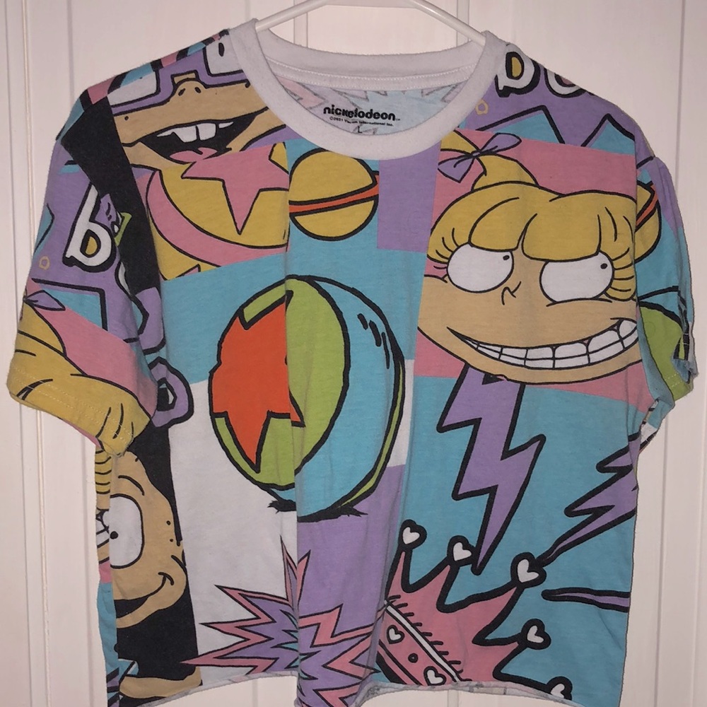 ⚡️5 For $15⚡️ Juniors crop top Rugrats shirt